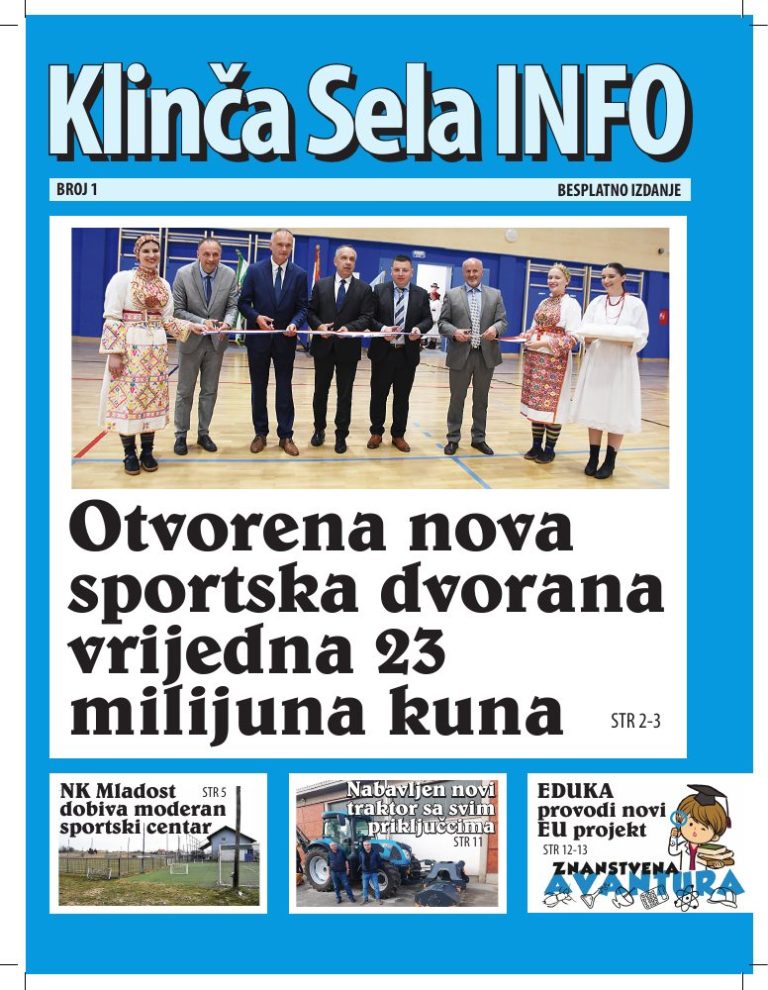 Klinča Sela info – broj 1 – naslovnica